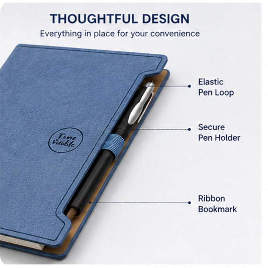 A5 Soft Diary with Cute Pen - Notebook Journal for Meeting and Work