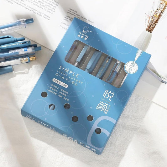 6 in 1 Aesthetic Gel Pen Set Pastel Cute Pens