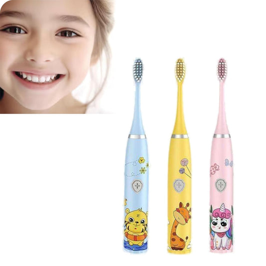Gentle Electric Kids Toothbrush with 2 Extra Heads Attachments