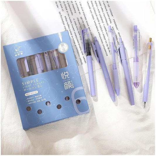 6 in 1 Aesthetic Gel Pen Set Pastel Cute Pens